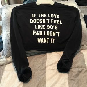 Crop top long sleeve tee shirt